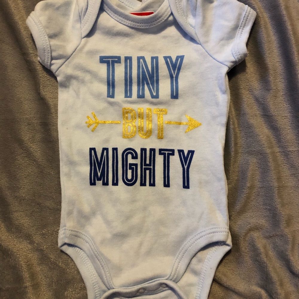 4/$20 Tiny But Mighty 3-6month Onsie NWOT